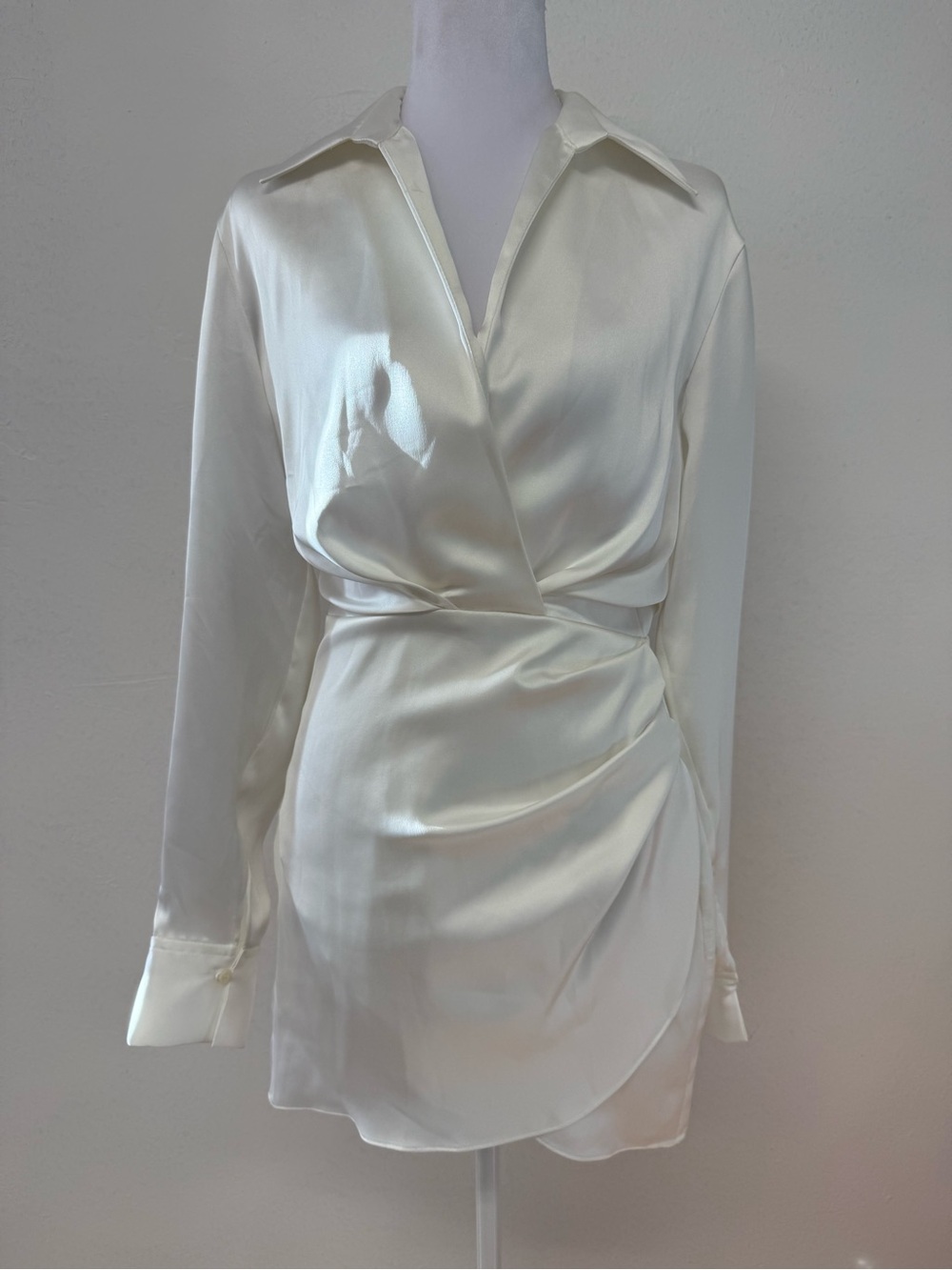 Zara Satin Shirt Dress